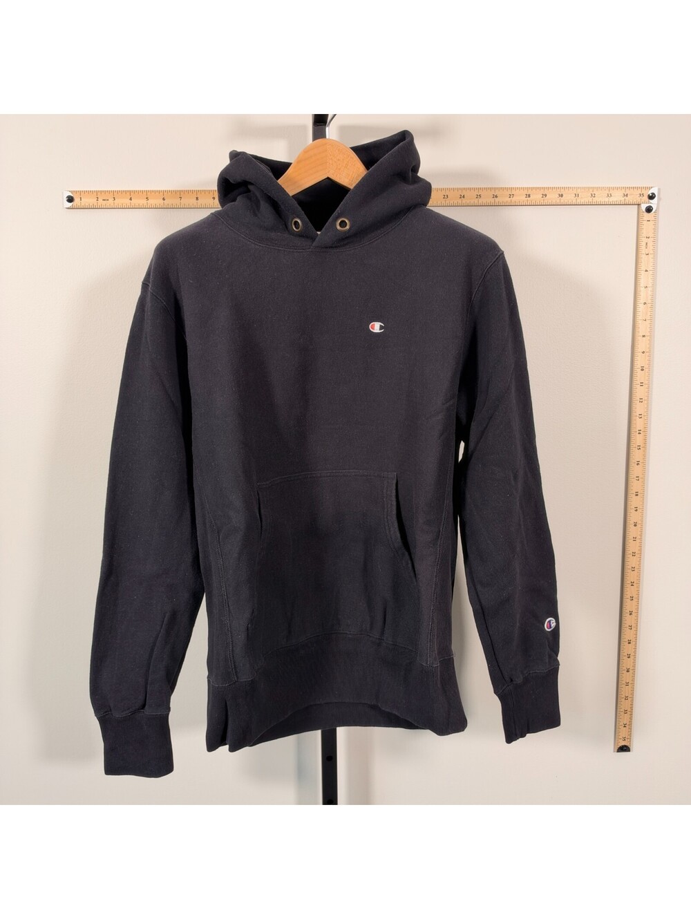 Champion Reverse Weave Warm Up Men’s Black Pullover Hoodie